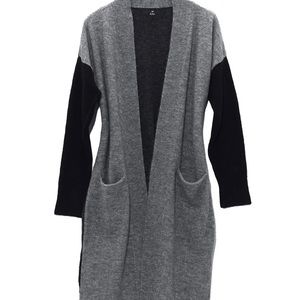 Echo New York Colorblock Longline Cardigan Duster L NWT